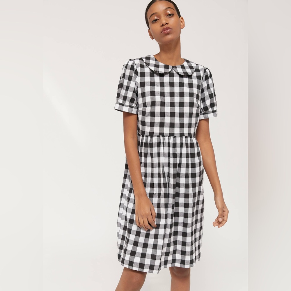 Urban Renewal Black and White Checkered Midi Dress